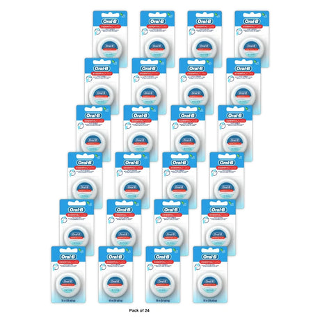 Oral-B Essentialfloss Cavity Defense Dental Floss, Mint, 50 M 0.64 Oz (Pack Of 24)