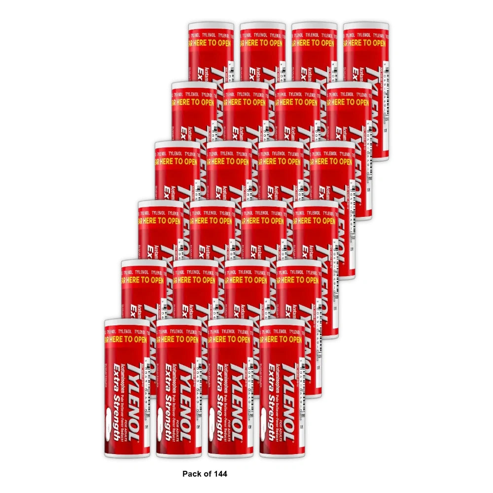 Handy Solutions 10-Count Tylenol Extra Strength 500 Mg Caplets (Pack of 144)