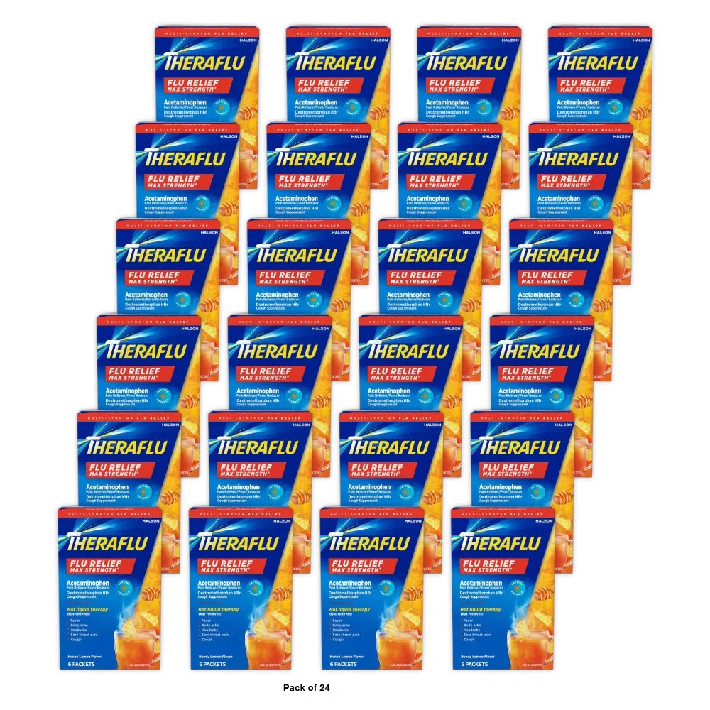 TheraFlu Max Strength Flu Relief Honey Lemon - 6.0 ea (Pack of 24)