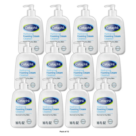 Cetaphil Hydrating Foaming Cream Cleanser - 16.0 fl oz (Pack of 12)