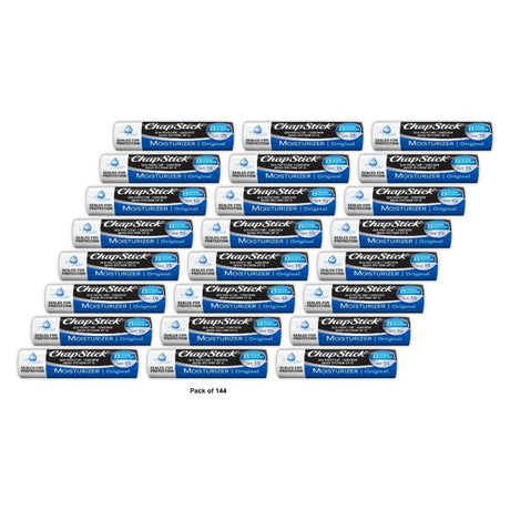 ChapStick Moisturizer SPF 15 Skin Protectant Lip Balm Tube, Original Flavor, 0.15 Oz (Pack of 144)
