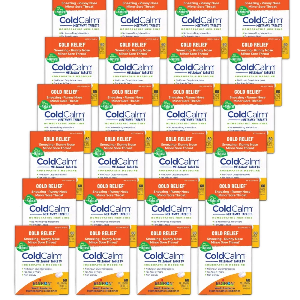 Boiron ColdCalm Tablet Relief of Common Cold Symptoms Sneezing, Runny Nose, Sore Throat, 60 Tablets (Pack of 60)