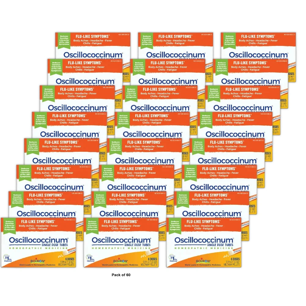 Boiron Oscillococcinum Anas Barbariae Cold, Cough Or Flu Dissolving Tablets - 6Ct 0.04Oz (Pack Of 60)