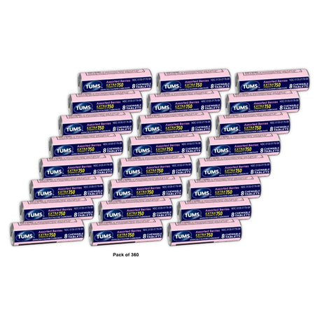 Assorted Fruit Tablets Antacid Calcium Carbonate 8 CT (Pack of 360)