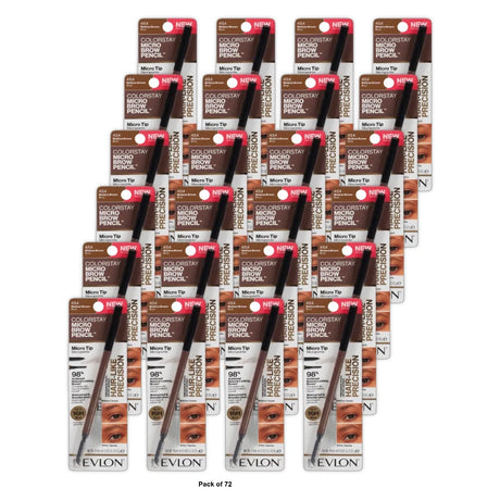 Revlon Colorstay Micro Brow Pencil - Medium Brown - 0.03 Oz (Pack Of 72)