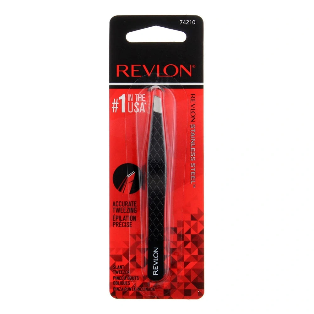Revlon Expert Made with Stainless Steel, Slant Tip Tweezer 0.64 Oz (Pack of 72)