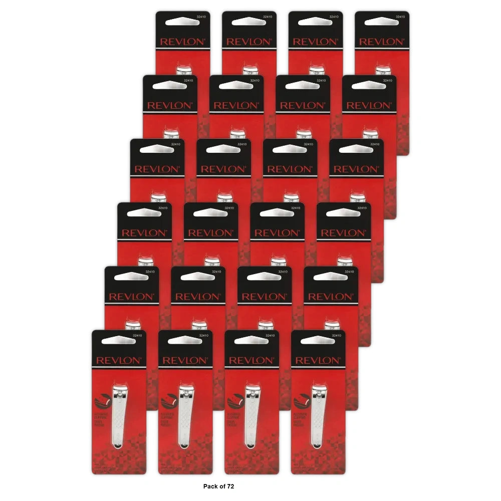 Revlon Accurate Clipping Stainless Steel Fingernail Clipper Silver 1 Count (Pack of 72)