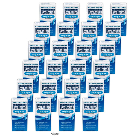 Bausch & Lomb Eye Drops For Dry Eyes & Redness Relief, Transparent, 0.5 Fl Oz (P (Pack Of 24)