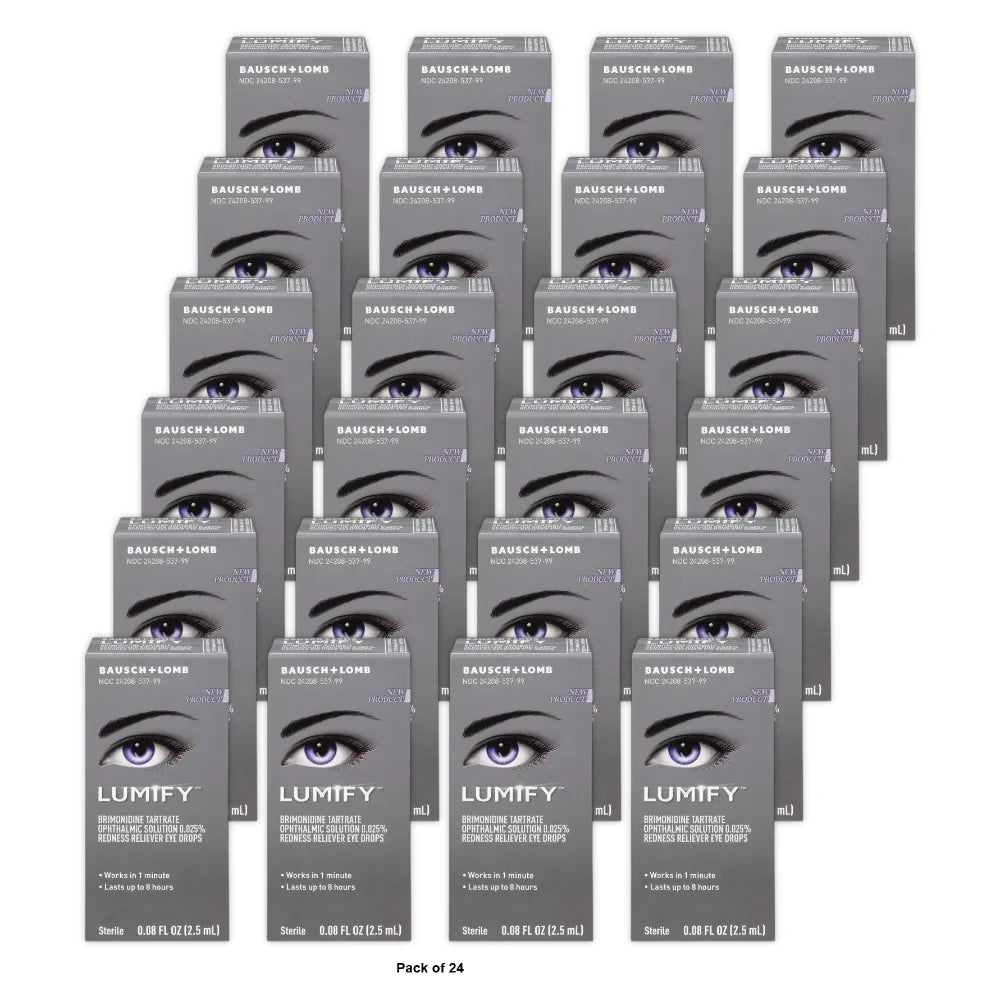Lumify Eye Drops for Redness Relief - 2.5ml 0.08 fl Oz (Pack of 24)