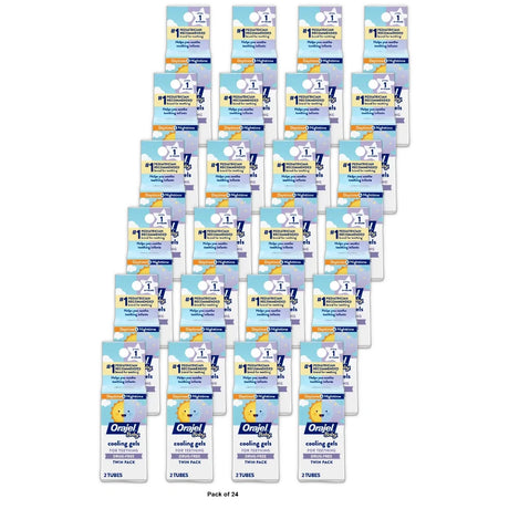 Orajel Baby Daytime & Nighttime Cooling Gels For Teething - 0.36 Oz (Pack Of 24)