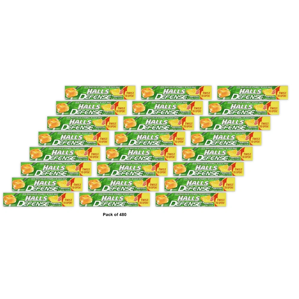 Mondelez Halls Defense Dietary Supplement Drops 9 Ea (Pack of 480)