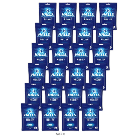 Halls Relief Mentho-Lyptus Cough Suppressant/Oral Anesthetic Drops - 40 Ct (Pack of 48)