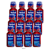 Vicks 44 Nyquil Cold and Flu Relief Liquid, Cherry, 8 fl oz (Pack of 12)