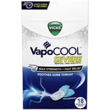 Vicks Vapocool Severe Medicated Sore Throat Drops Fast-Acting Max Strength Reli (Pack of 12)