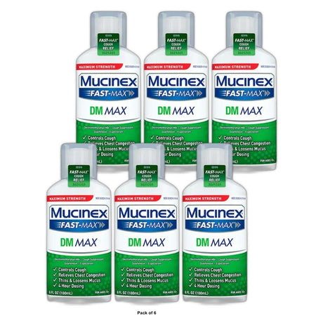 Mucinex Fast Max Cough Congestion Relief Liquid - 6 Fl Oz (Pack Of 6)