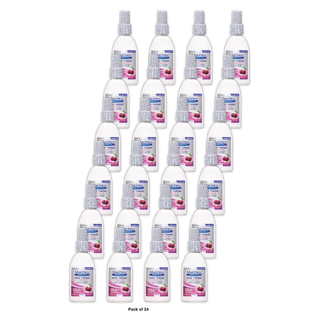 Mucinex® Instasoothe Sore Throat + Pain Relief Sore Throat Spray. Powerful Sore 3.8 Oz (Pack Of 24)