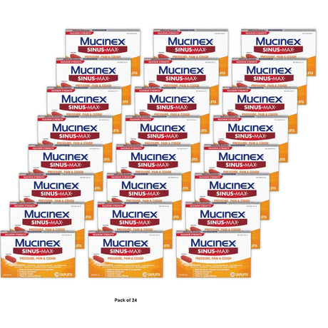 Mucinex Max Strength Sinus & Cough Medicine - Tablets - 20Ct 0.08 Oz (Pack Of 24)