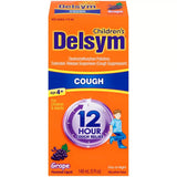 Children's Delsym Cough Relief Liquid - Dextromethorphan - Grape - 5 fl oz(Pack of 12)