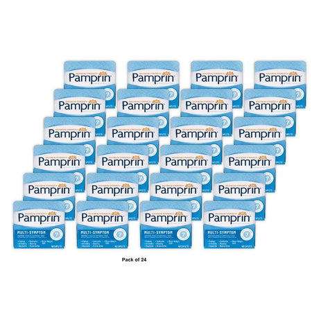 Pamprin Maximum Strength Multi-Symptom Menstrual Pain Relief Caplets 40 Ct 2.24 Oz (Pack of 24)