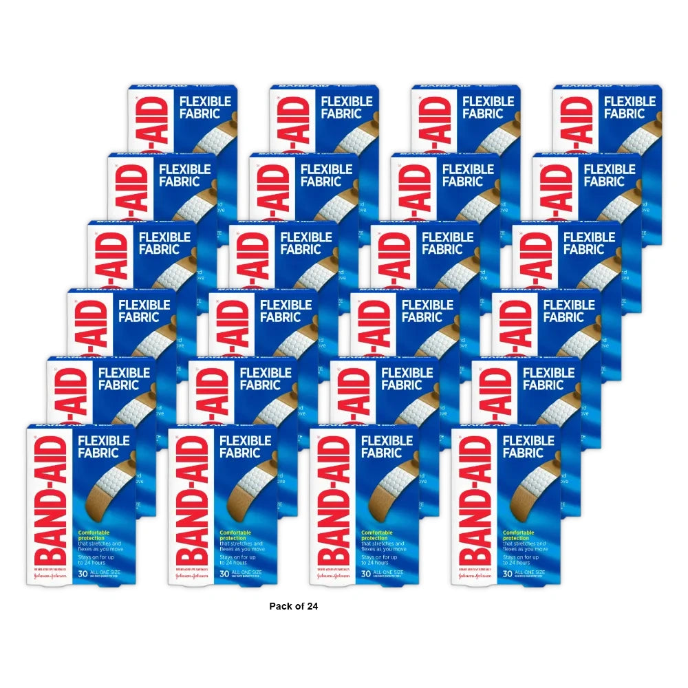 Band-Aid Brand Flexible Fabric Adhesive Bandages, Comfortable Flexible Protectio 3.2 Oz (Pack of 24)