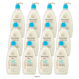 Aveeno Baby Daily Moisture Gentle Body Bath Wash &amp; Shampoo - Lightly Scented 18 fl oz (Pack of 12)