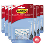3M Command Clear Small Wire Hooks 2.24Oz (Pack of 36)