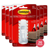 3M Command Utility Hook Removable Adhesive Plastic 0.71Oz (Pack of 36)