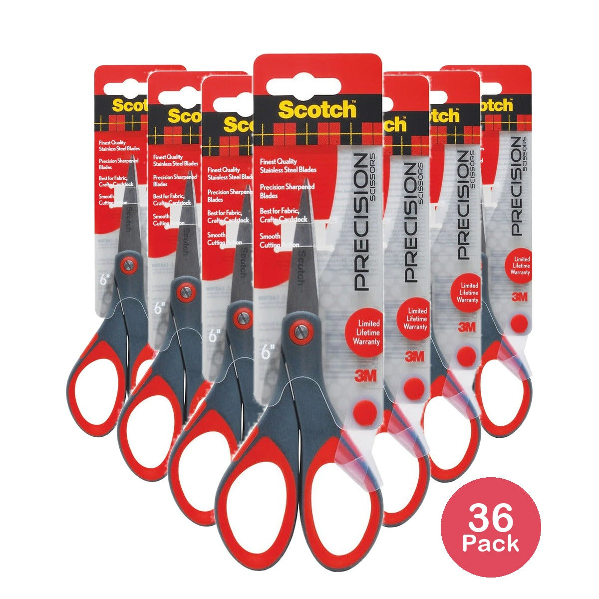 3M Scotch Precision Scissors 6 Inch (Pack of 36)