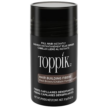 Toppik Hair Building Fibers, Medium Brown, 0.42 Oz (Pack Of 12)