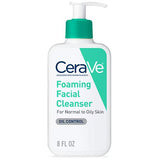 CeraVe foaming facial cleanser bottle on a white background