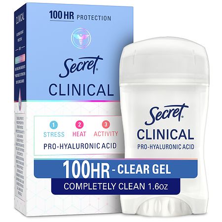 Secret Clinical Strength Antiperspirant & Deodorant Clear Gel - Completely Clean (Pack of 12)