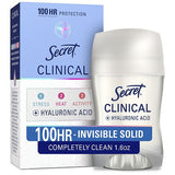 Secret Clinical Strength Antiperspirant and Deodorant for Women Invisible Solid (Pack of 12)