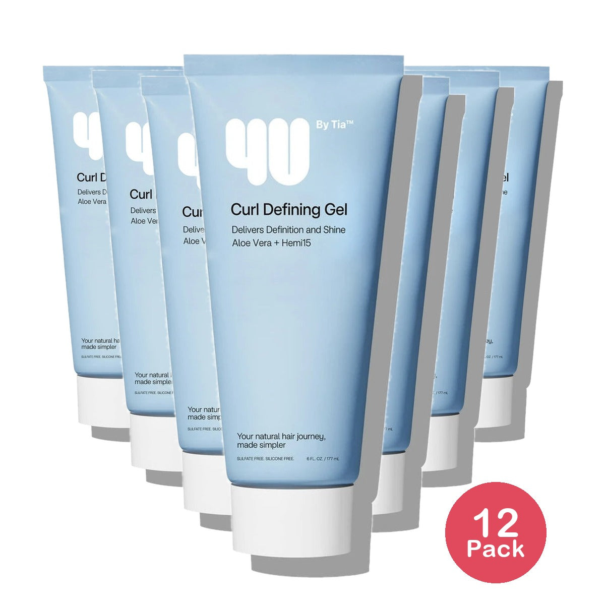 4U by Tia Curl Defining Hair Gel - 6.7oz 6 Fl. Oz (Pack of 12)