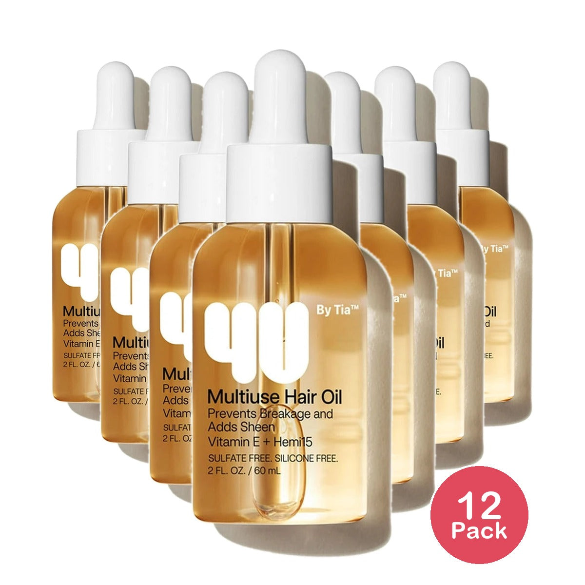 4U by Tia MultiUse Hair Oil with Vitamin E and Hemi15  2 fl oz 13 Oz (Pack of 12)