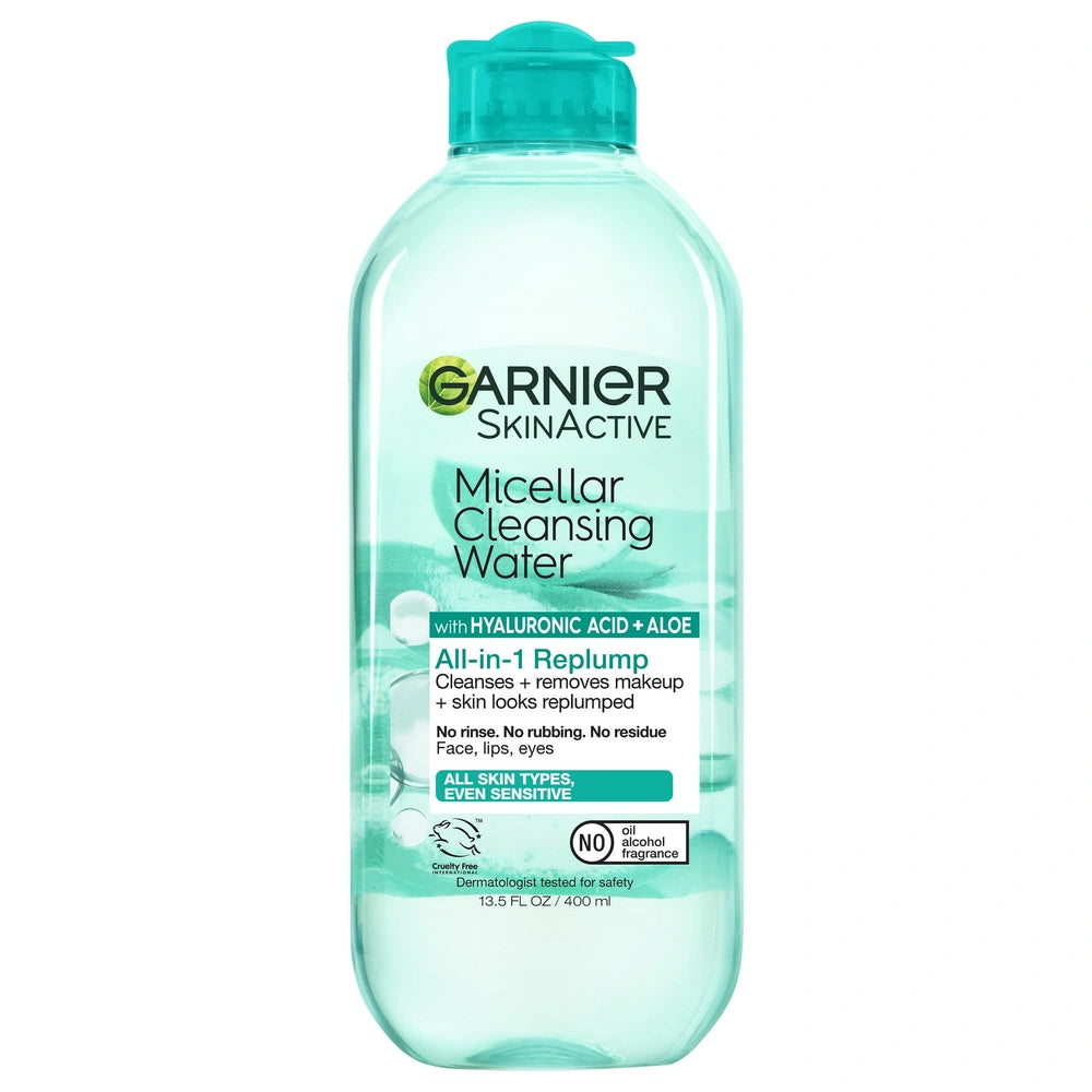 Garnier SkinActive Replumping Hyaluronic Acid + Aloe Micellar Cleansing Water - 13.5 fl oz (Pack of 12)