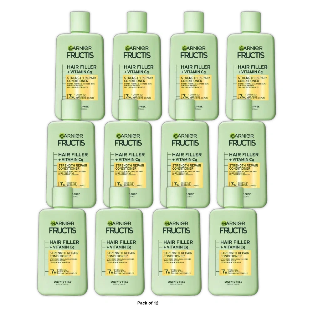 Garnier Fructis Hair Fillers Strength Repair Conditioner for Damaged Hair - 10.1 fl Oz (Pack of 12)