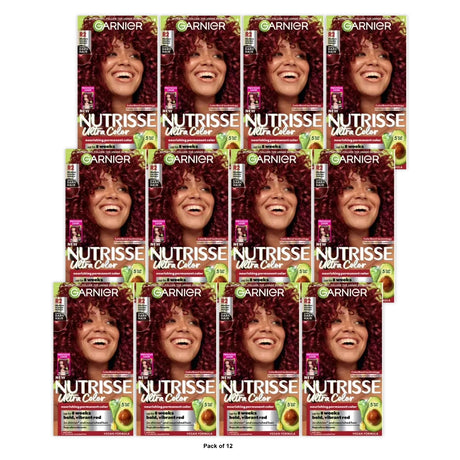 Garnier Nutrisse Ultra Color Nourishing Color Creme - R2 Medium Intense Auburn (Pack of 12)