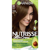 Garnier Nutrisse Nourishing Permanent Hair Color Creme - 50 Medium Natural Brown (Pack of 12)