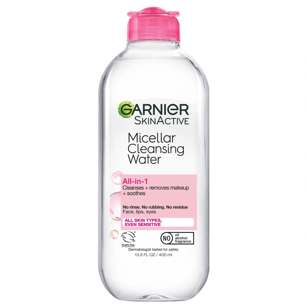 Garnier Micellar Water Hydrating Facial Cleanser & Makeup Remover - Basic Cleans 13.5 fl oz (Pack of 12)