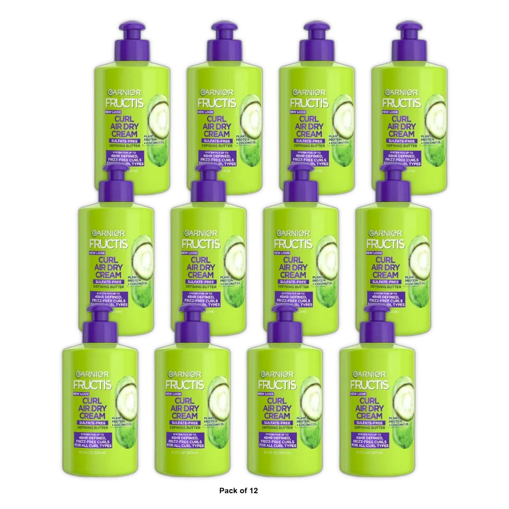 Garnier Fructis Triple Nutrition Curl Nourish Butter Cream leave-In Treatment - 10.2 fl Oz(Pack of 12)