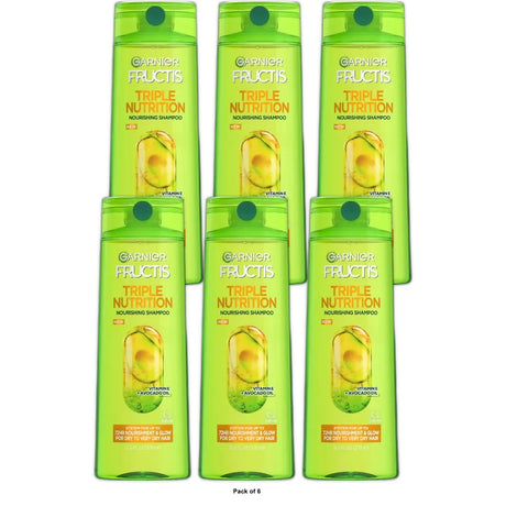 Garnier Fructis Triple Nutrition Shampoo Dry to Very Dry Hair 12.5 fl oz (Pack of 6)