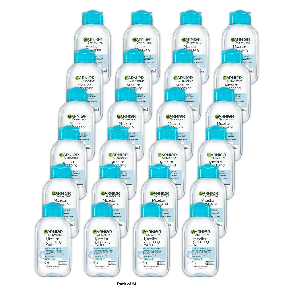 Garnier Micellar Cleansing Water Waterproof Adult 100 ml 3.4 Oz (Pack of 24)