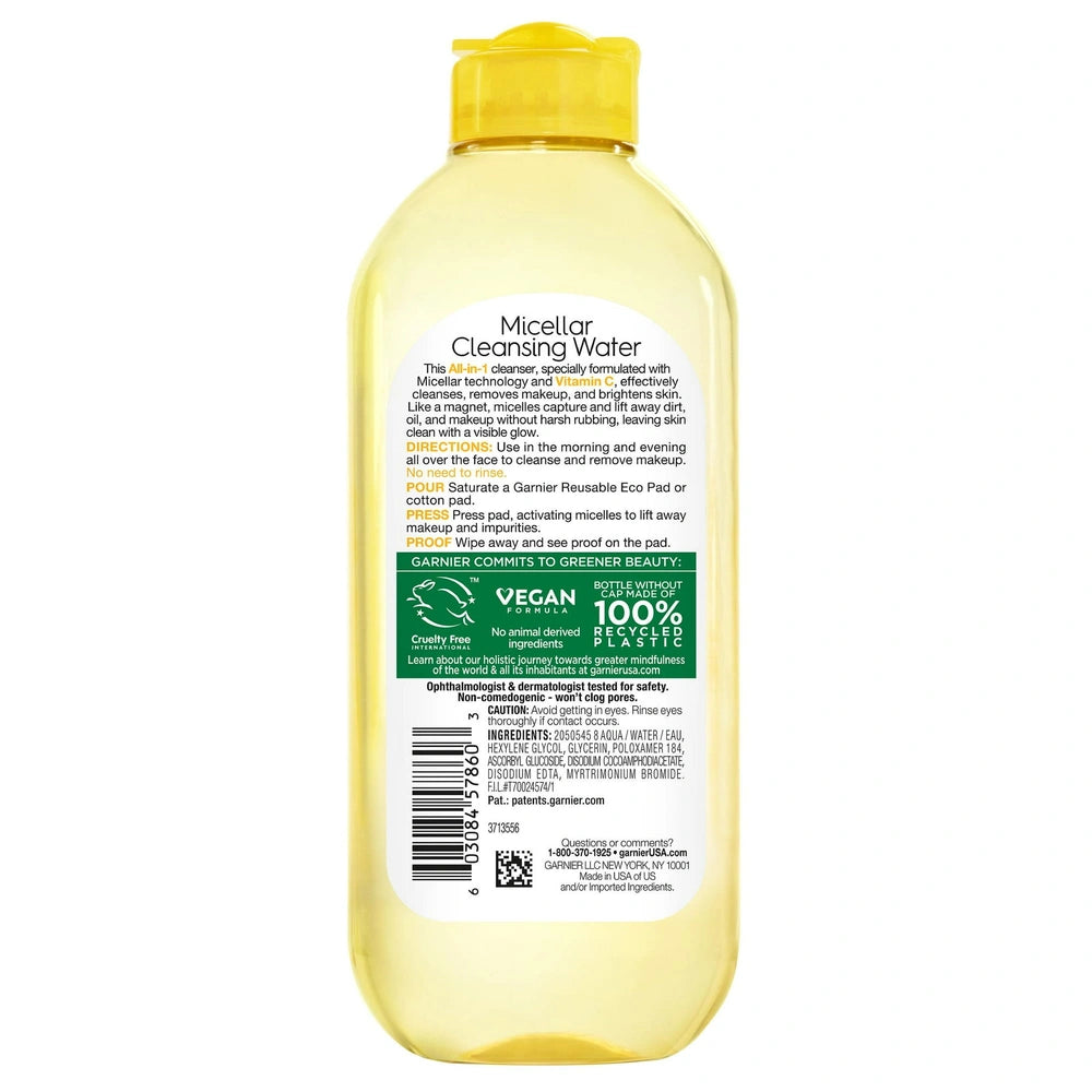 Garnier SkinActive Micellar Vitamin C Cleansing Water to Brighten Skin - 13.5 fl OZ (Pack of 12)
