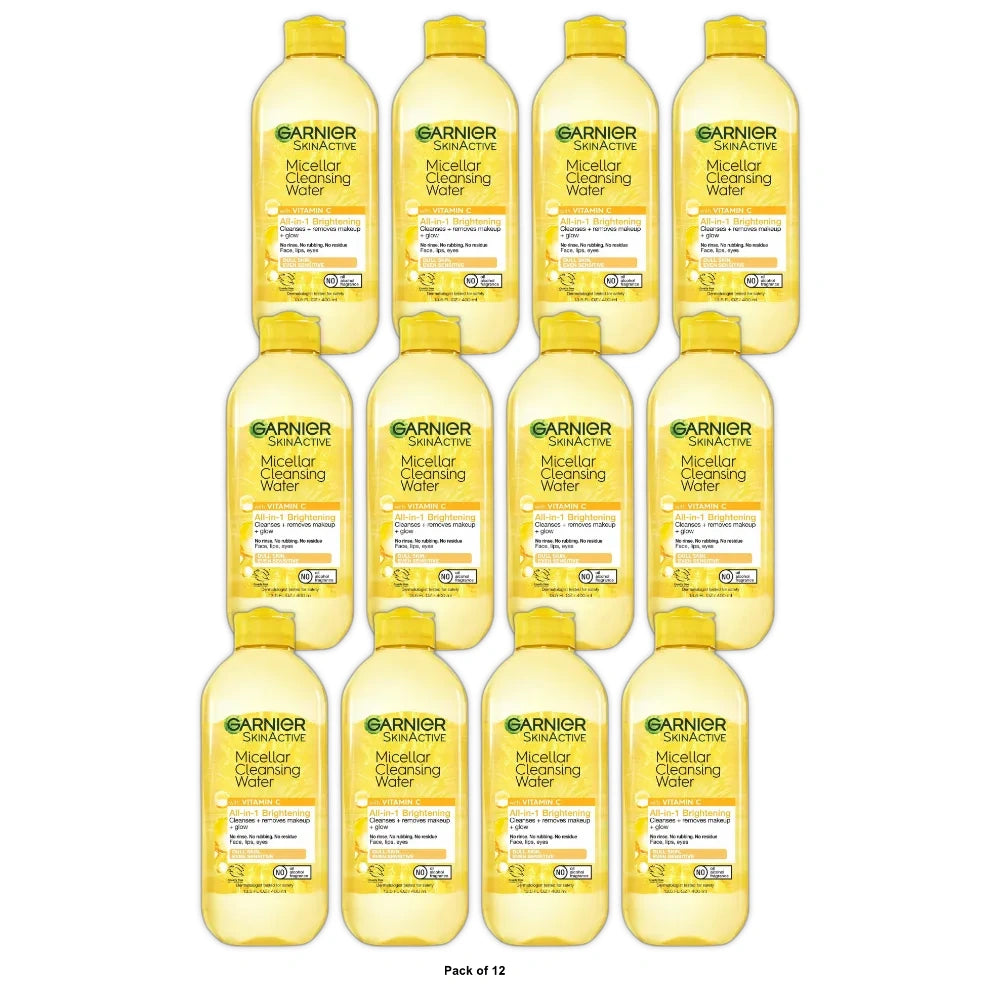 Garnier SkinActive Micellar Vitamin C Cleansing Water to Brighten Skin - 13.5 fl OZ (Pack of 12)