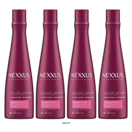 Nexxus Color Assure Conditioner for Color-Treated Hair with Elastin Protein and 13.5 fl OZ (Pack of 4)