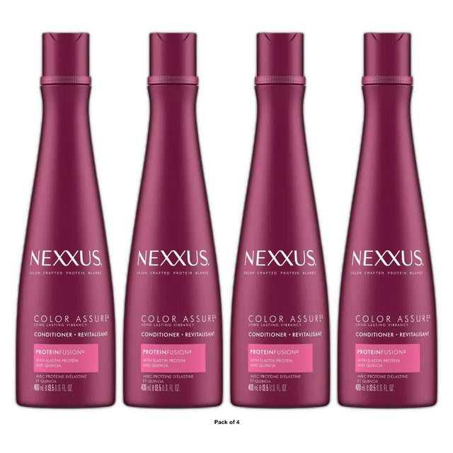 Nexxus Color Assure Conditioner for Color-Treated Hair with Elastin Protein and 13.5 fl OZ (Pack of 4)