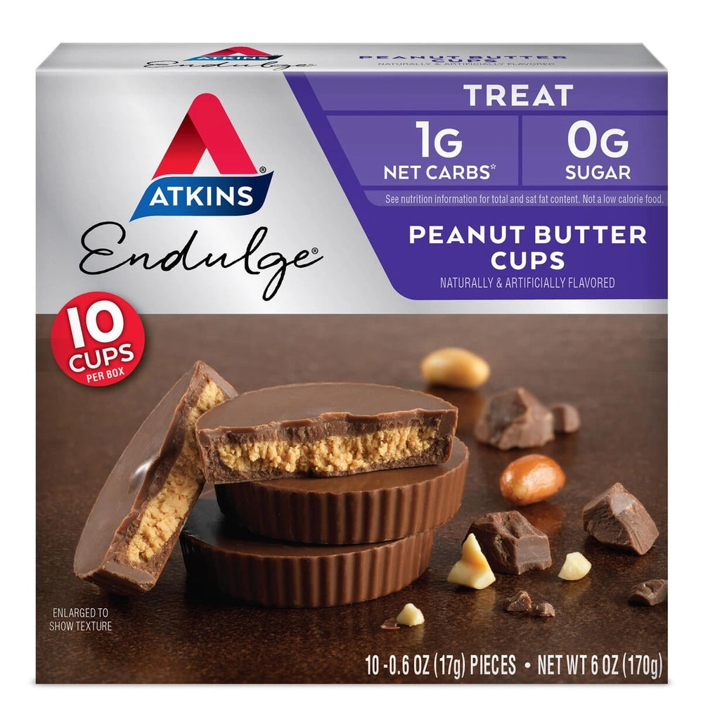 Atkins Endulge Treat Peanut Butter Cups. Rich Milk Chocolate &amp; Creamy Peanut But 6 Oz (Pack of 6)