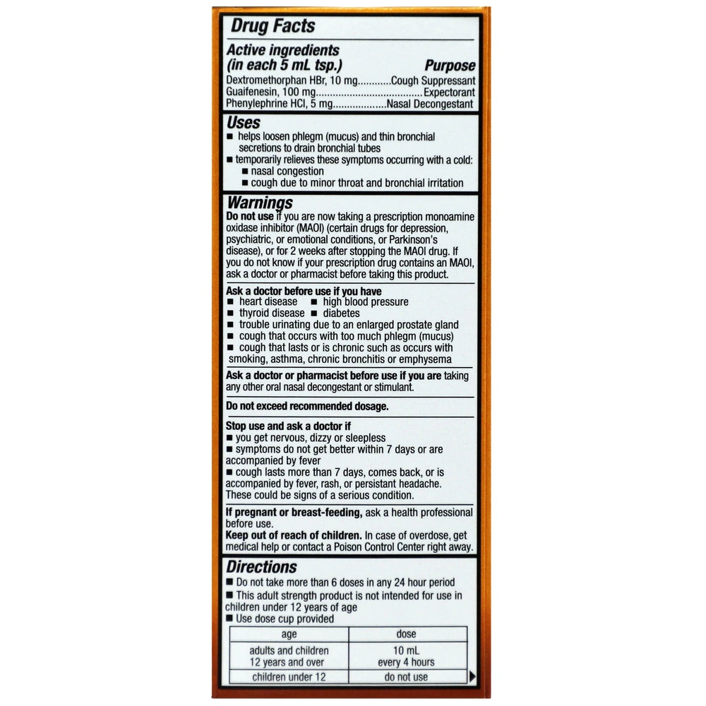 TUKOL Adult X-Pecto Miel Honey Cold Syrup, 4 oz (Pack of 12)