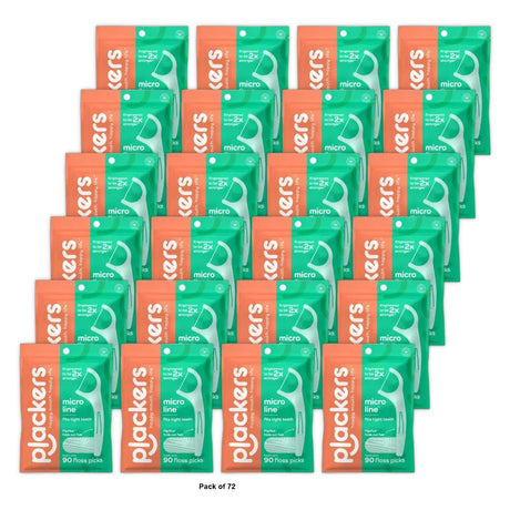 Plackers Micro Mint Freshens Breath, Dental Flossers Mint, 270 Count (B00ENLEGIE) (Pack of 72)