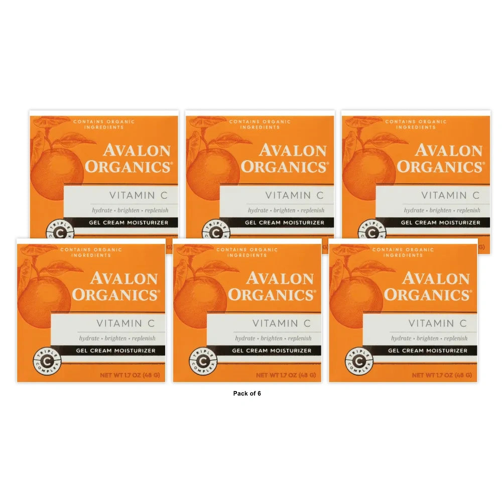 Avalon Organics Vitaminc Gel Cream Moisturizer, 1.7 Oz (Pack Of 6)